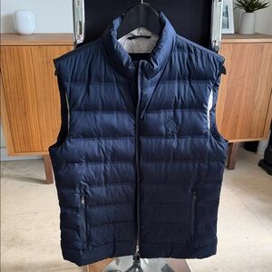 Hackett London Men's Navy Blue Puffer Vest